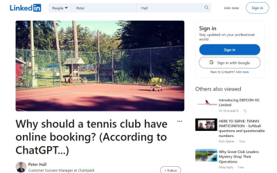 Why should a tennis club having online booking? (According to Chat GPT...)
