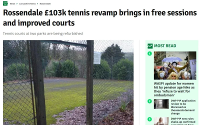 Rossendale £103k tennis revamp brings in free sessions and improved courts